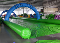 মজার Inflatable স্লিপ এন স্লাইড জল স্লাইড স্ট্রিট 1200 মি দীর্ঘ স্লিপ এবং স্লাইড