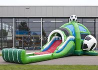 বহিরঙ্গন পিভিসি Inflatable স্পোর্টস গেমস / ফুটবল বাউন্ডার স্লাইড কম্বো