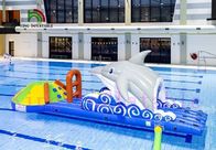কিডস জন্য মাল্টিপ্লে রঙিন পিভিসি ওয়াটার পার্ক, বাধা / স্লাইড সঙ্গে inflatable খেলনা
