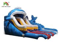 জল পার্ক জন্য বাউন্সার সঙ্গে নীল ওয়ান লেন inflatable জল স্লাইড