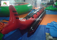 প্রাপ্তবয়স্ক বাণিজ্যিক জন্য 6 হ্যান্ডেল সঙ্গে লাল হাঙ্গর Inflatable কলা নৌকা