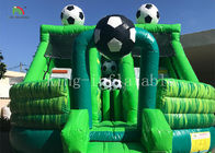 গ্রিন ফুটবলের বাচ্চাদের inflatable বাউন্সি ক্যাসল জাম্পিং হাউস কম্বো স্লাইড পার্টির জন্য