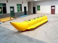 Yellow Waterproff Banana Inflatable Fly Fishing Boats With PVC Strong Protection Black Bumper Strip