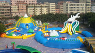 মজার Amusement গেমস জন্য জায়েন্ট অ্যাডাল্টস / কিডস Inflatable জল স্লাইড পুল